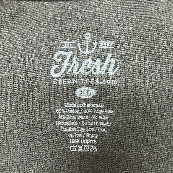 Fresh Clean Tees Men’s Shirt Sz XL Black 1/4 Zip Long Sleeve Cotton/Polyester - Picture 2 of 10